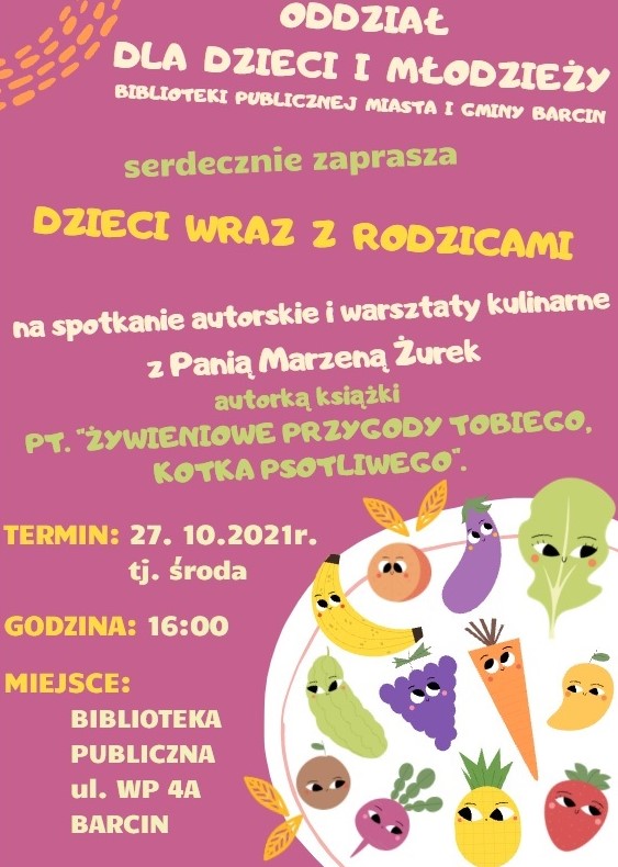 Plakat dotyczący spotkania z dietetykiem
