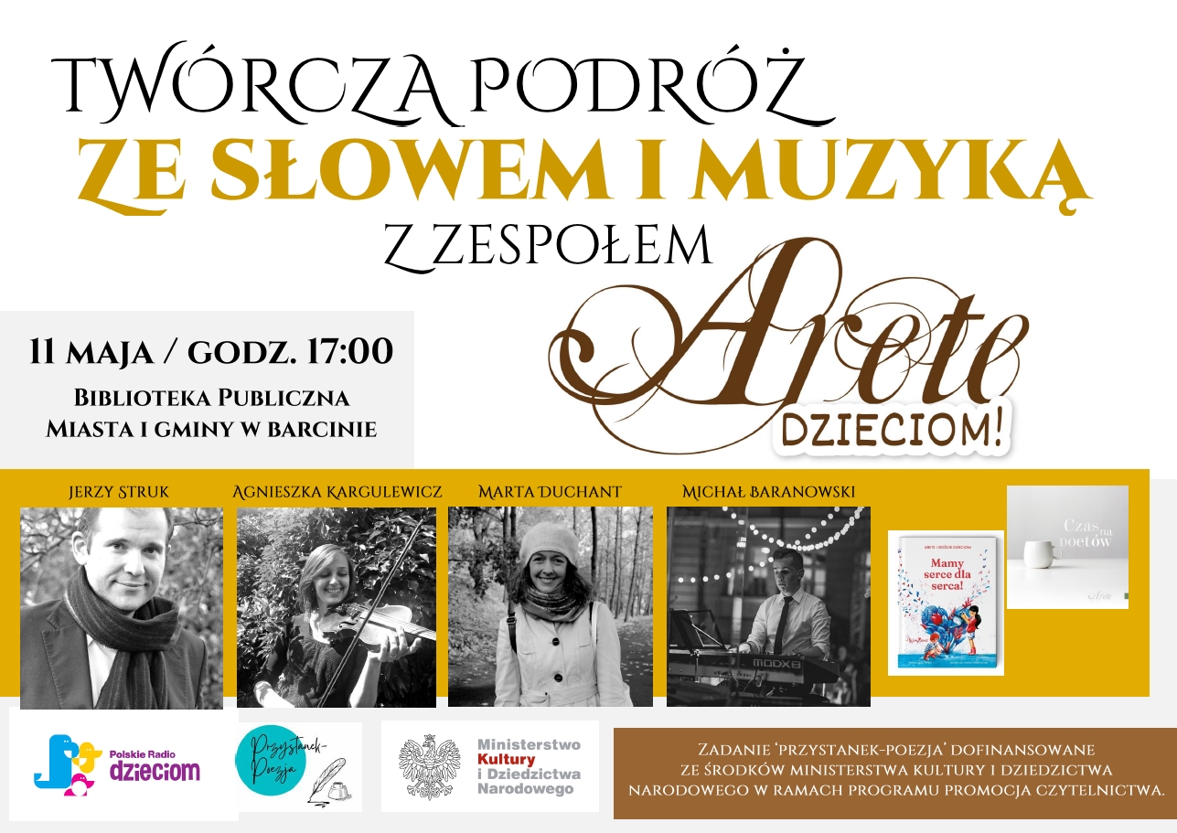 Plakat informujący o koncercie zespołu Arete