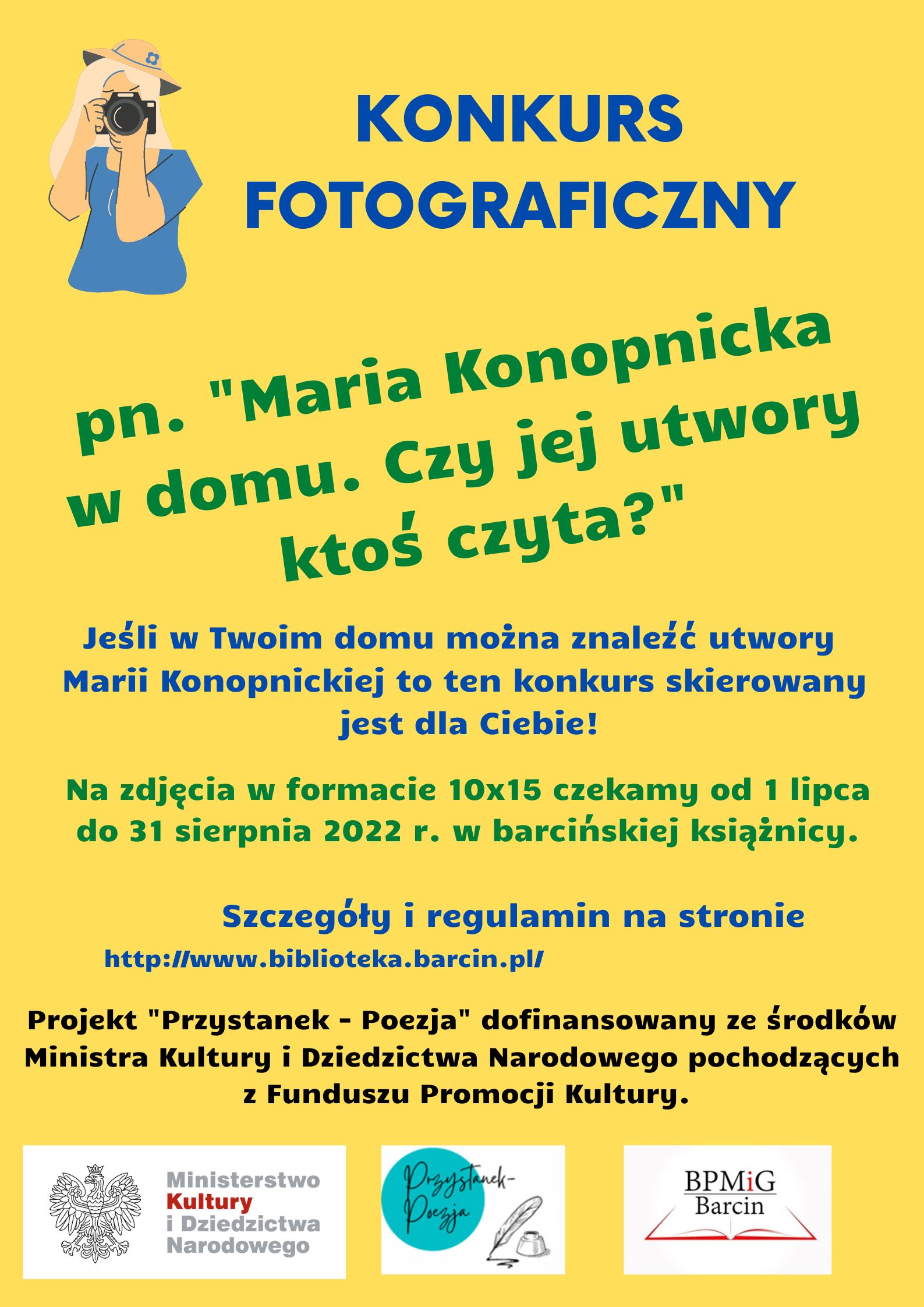 Plakat informujący o konkursie fotograficznym